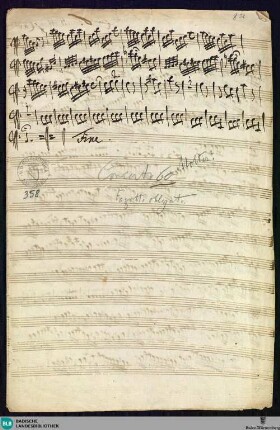 Concertos - Mus. Hs. 358(1) : fag, vl (2), a-vla, b; a; BrinzingMWV 6.Anh.23