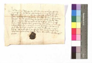 Beringer von Adelsheim gegen Ulrich von Hohenlohe; Schuld auf Forchtenberg.