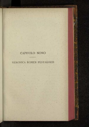 Capitolo nono - Veronica Römer Pestalozzi