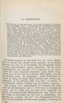 1ste hoofdtsuk. Invloed van de gebeurtenissen in Europa op onze O. I. bezittingen. ...