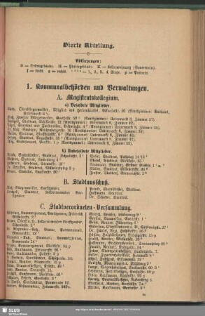 Vierte Abteilung. Behördenverzeichnis