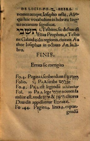 De Hebraeis, Vrbivm, Locorvm, Popvlorvmqve Nominibvs, E Veteri Instrvmento Congestis, Per Matthaevm Avrogallvm Libellvs