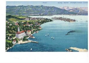 Bad Schachen mit Lindau am Bodensee, im Hintergrund Aeschach, Lochau und Bregenz