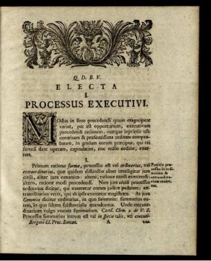 Electa I. Processus Executivi.