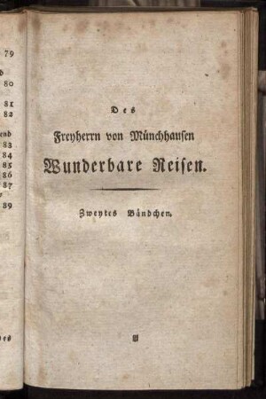 Des Freiherrn von Münchhausen Wunderbare Reisen.