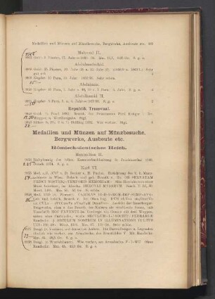 Medaillen und Münzen auf Münzbesuche, Bergwerke, Ausbeute etc