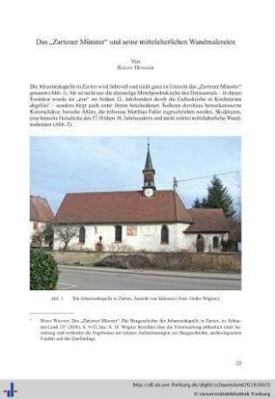 Das "Zartener Münster" und seine mittelalterlichen Wandmalereien.