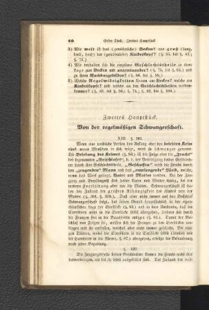 Zweites Hauptstück. Von der regelmäßigen Schwangerschaft.