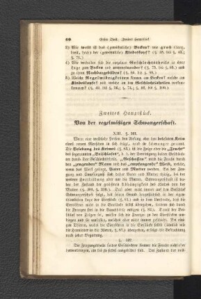 Zweites Hauptstück. Von der regelmäßigen Schwangerschaft.