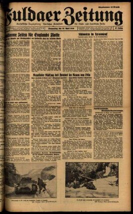 Ausgabe vom Donnerstag, den 25. April 1940.