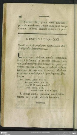 Observatio XXI. Simili methodo profligata symptomata alia, Variolis supervenientia