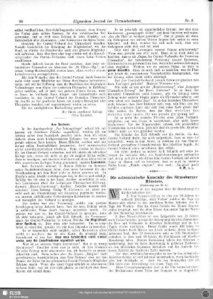 Die astronomische Kunstuhr des Straßburger Münsters (Fortsetzung aus Nr. 2)