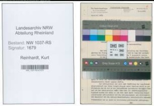 Entnazifizierung Kurt Reinhardt , geb. 28.04.1894 (Landgerichtsrat)