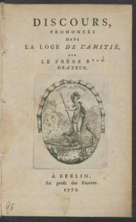 Discours, Prononcés Dans La Loge De L'Amitié