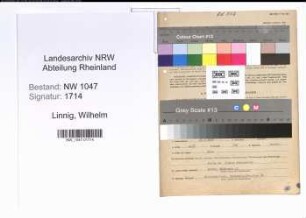 Entnazifizierung Wilhelm Linnig , geb. 28.03.1897 (Lehrer)