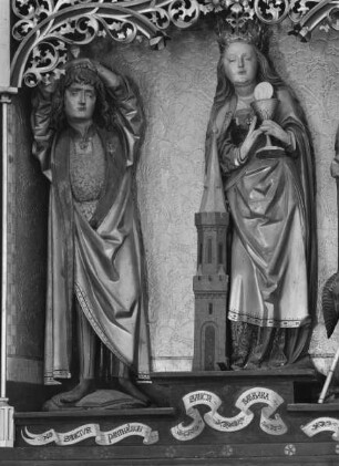Der heilige Pantaleon und die heilige Barbara