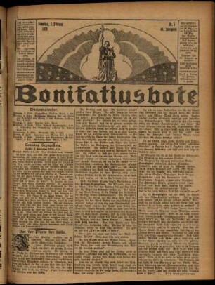 Erste Ausgabe vom Sonntag, den 03. Februar 1929.