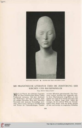 31: Die französische Literatur über die Zerstörung der Kirchen und Baudenkmäler