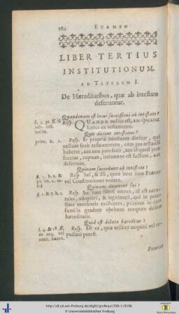 Liber Tertius Institutionum.