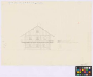 Zillerthal[-Erdmannsdorf] ([Landkreis Hirschberg]): Tiroler Bauernhaus. Haupthaus (Giebel-Ansicht)