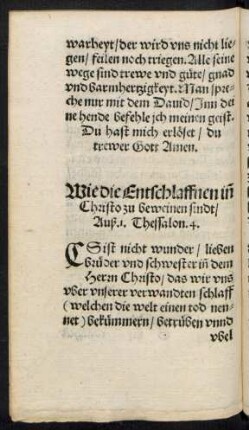 Wie die Entschlaffnen inn Christo zu beweinen sindt ...
