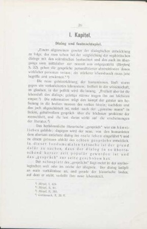 1. Kapitel. Dialog und fastnachtspiel.