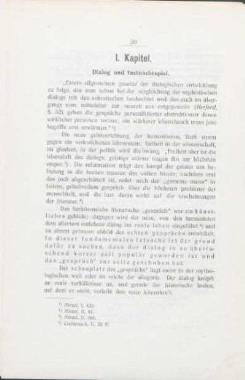 1. Kapitel. Dialog und fastnachtspiel.