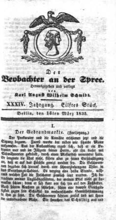 11. Stueck, 16. Maerz 1835