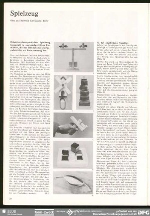 Spielzeug : Handwerk – Kunsthandwerk – Formgestaltung