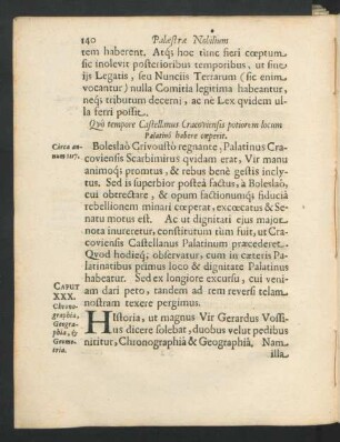Caput XXX. Chronographia, Geographia, & Geometria.