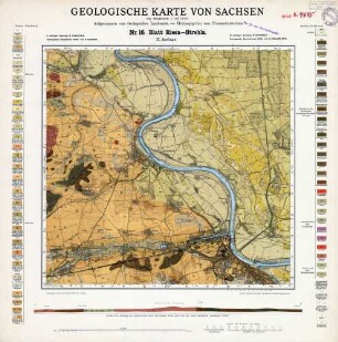 Nr.45 [4645] Riesa-Strehla, Geologische Karte von Sachsen
