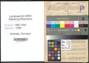 Entnazifizierung Christian Schmitz , geb. 03.09.1882 (Justizbeamter)