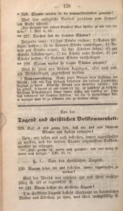 Von der Tugend und christlichen Vollkommenheit.