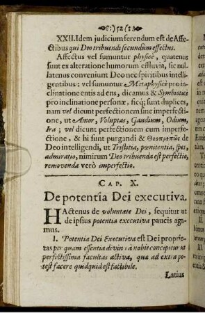 Cap. X. De potentia Dei executiva