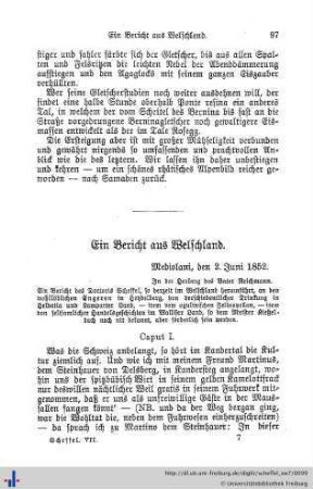 Ein Bericht aus Welschland.