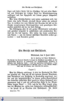 Ein Bericht aus Welschland.