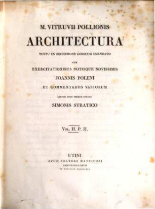 M. Vitruvii Pollionis Architectura. 2,2