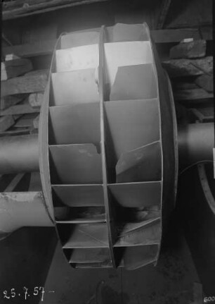 Industrie-Kraftwerk. Kessel 33 und 34, Laufrad für Saugzug : Lauta (Niederlausitz). Industrie-Kraftwerk. Kessel 33 und 34, Laufrad für Saugzug