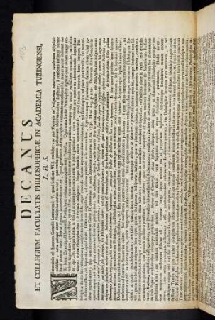 Decanus et Collegium ...