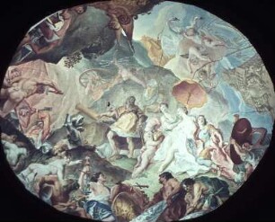 Venus bestellt die Waffen des Aeneas bei Vulkan