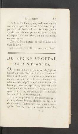 Du Règne végétal ou des Plantes.