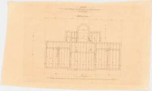 Kranken- und Siechenhaus, Brüssow Vorentwurf: Balkenlagen Dach 1:100 (von Inv.Nr. 5588)
