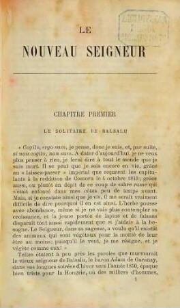 Le nouveau seigneur : Roman humoristique. Traduit de l'allemand par Mlle H. Heinecke