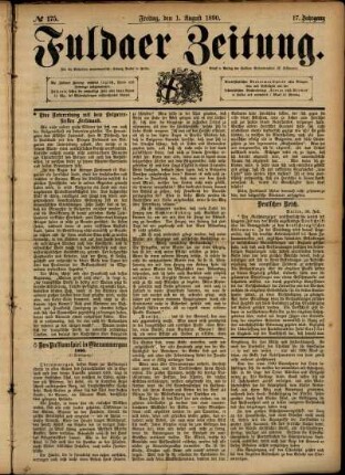 Ausgabe vom Freitag, den 01. August 1890.