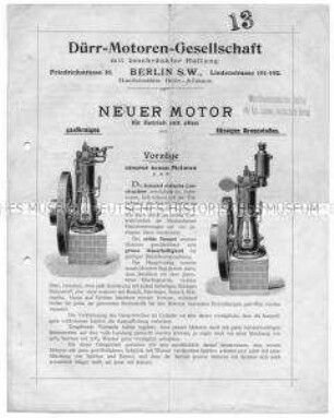 Dürr-Motor für gasförmige und flüssige Brennstoffe
