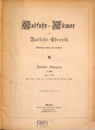 Radfahr-Humor. 9,[1]. 1895/96
