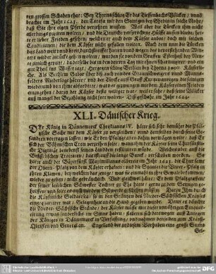 XLI. Dänischer Krieg