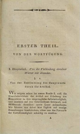Theoretisch-practisches Handbuch zur leichtesten Erlernung der englischen Sprache, 2. Ausführlicher Unterricht über die Wortfügung und Tonmessung der englischen Sprache