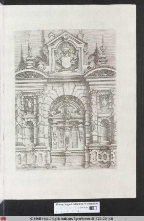 [Zierportal mit leerem Wappenschild. Band IV.]