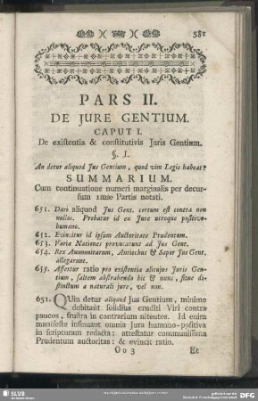 Pars II. De Jure Gentium